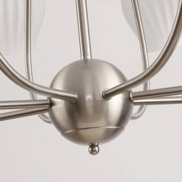 Nordic Wisząca Lampa Kreatywna Kute Żelazo Piasek Nikiel Kwiat Pręcik Sufitowa Lampa