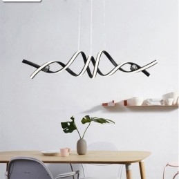 Minimalistyczna lampa wisząca aluminiowa sztuka minimalistyczna spiralna lampa sufitowa