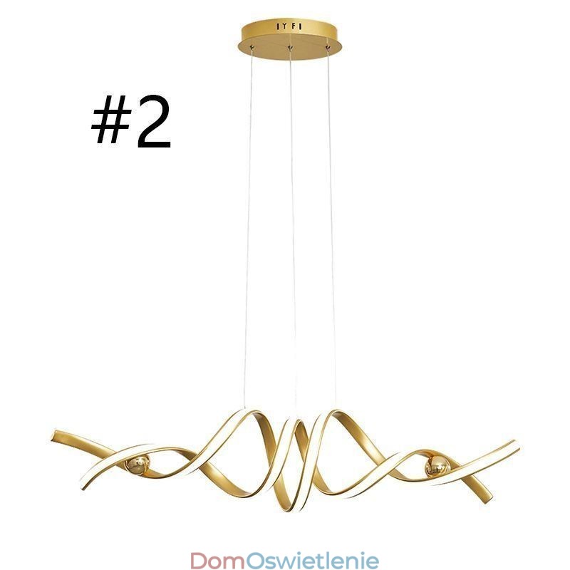Minimalistyczna lampa wisząca aluminiowa sztuka minimalistyczna spiralna lampa sufitowa