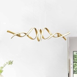 Minimalistyczna lampa wisząca aluminiowa sztuka minimalistyczna spiralna lampa sufitowa