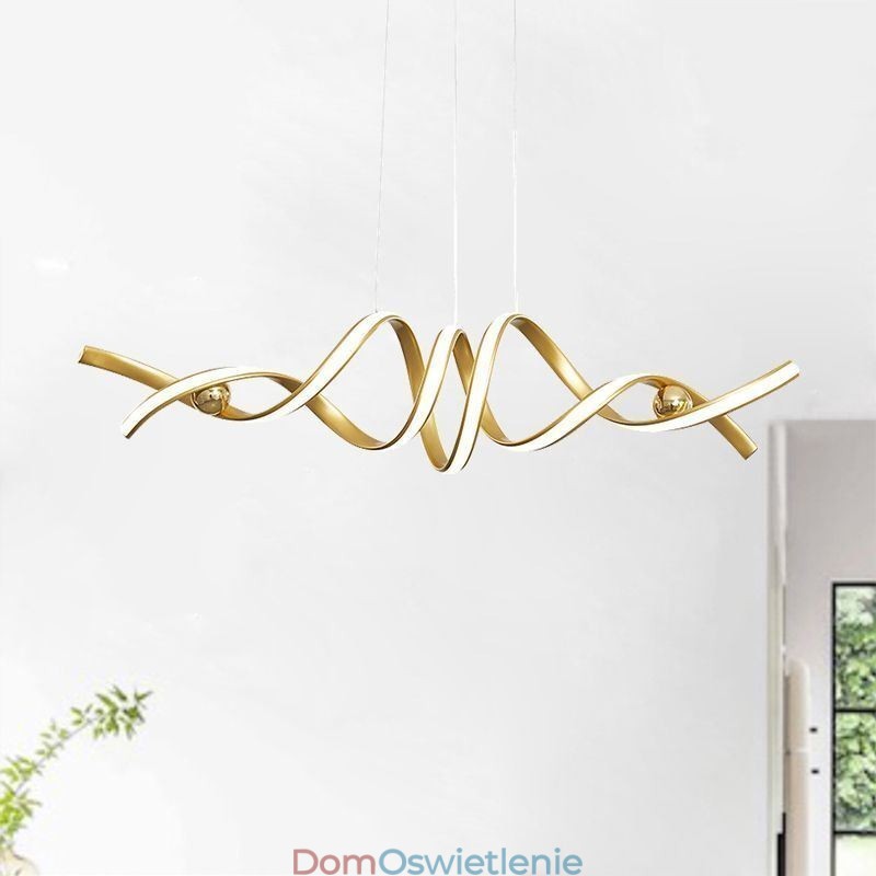 Minimalistyczna lampa wisząca aluminiowa sztuka minimalistyczna spiralna lampa sufitowa