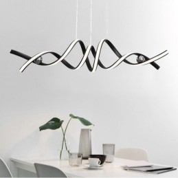 Minimalistyczna lampa wisząca aluminiowa sztuka minimalistyczna spiralna lampa sufitowa