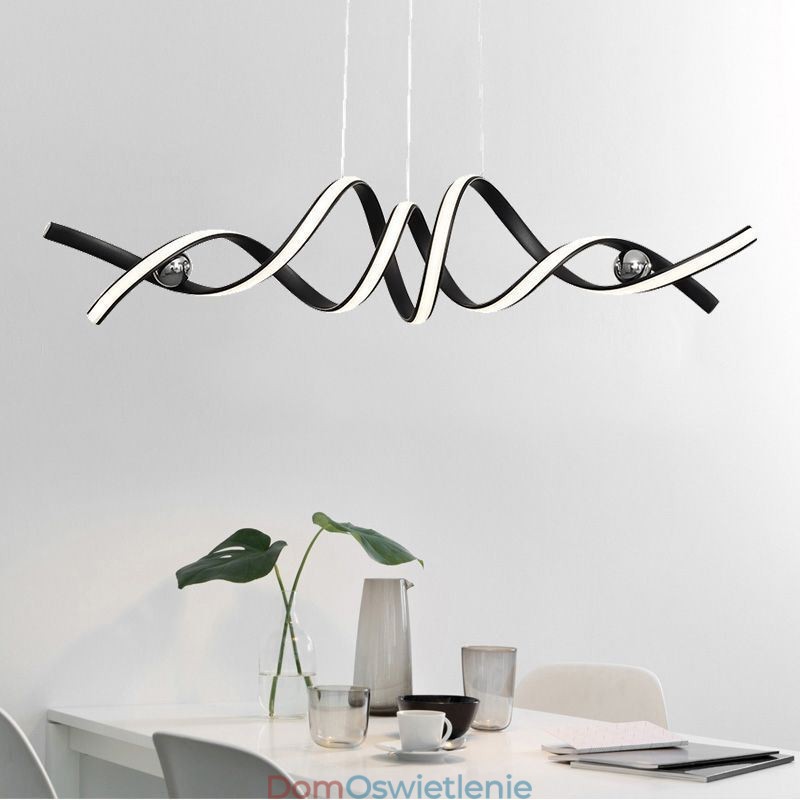 Minimalistyczna lampa wisząca aluminiowa sztuka minimalistyczna spiralna lampa sufitowa