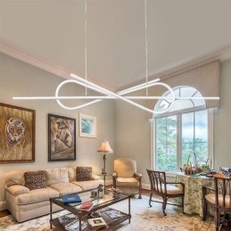 Prosta lampa wisząca aluminiowa lampa sufitowa z kokardą artystyczną