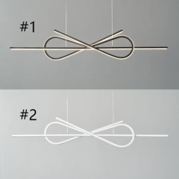 Prosta lampa wisząca aluminiowa lampa sufitowa z kokardą artystyczną