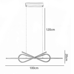 Prosta lampa wisząca aluminiowa lampa sufitowa z kokardą artystyczną