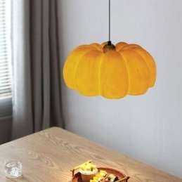 Pojedyncza głowica lampy wiszącej w kształcie dyni, japońska lampa sufitowa retro