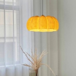 Pojedyncza głowica lampy wiszącej w kształcie dyni, japońska lampa sufitowa retro