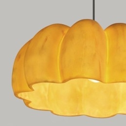 Pojedyncza głowica lampy wiszącej w kształcie dyni, japońska lampa sufitowa retro