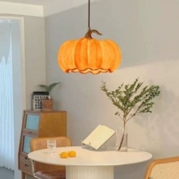 Kreatywna lampa wisząca w kształcie dyni, japońska lampa sufitowa w stylu retro