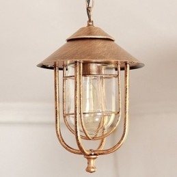 Amerykański retro zewnętrzny wodoodporny kształt klatki dla ptaków lampa wisząca ogród
