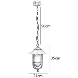 Amerykański retro zewnętrzny wodoodporny kształt klatki dla ptaków lampa wisząca ogród