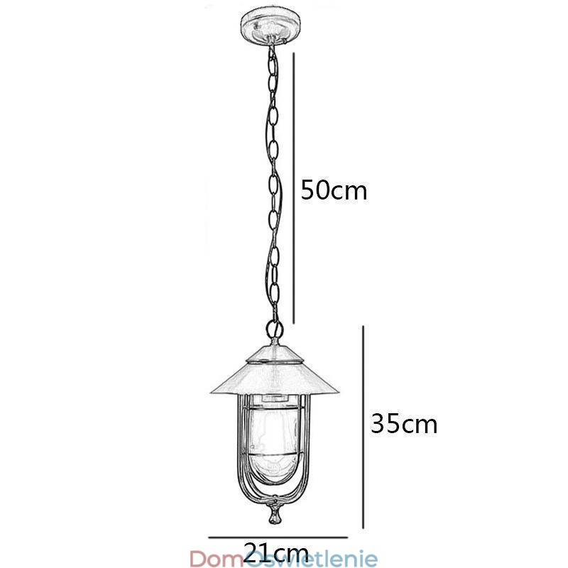 Amerykański retro zewnętrzny wodoodporny kształt klatki dla ptaków lampa wisząca ogród