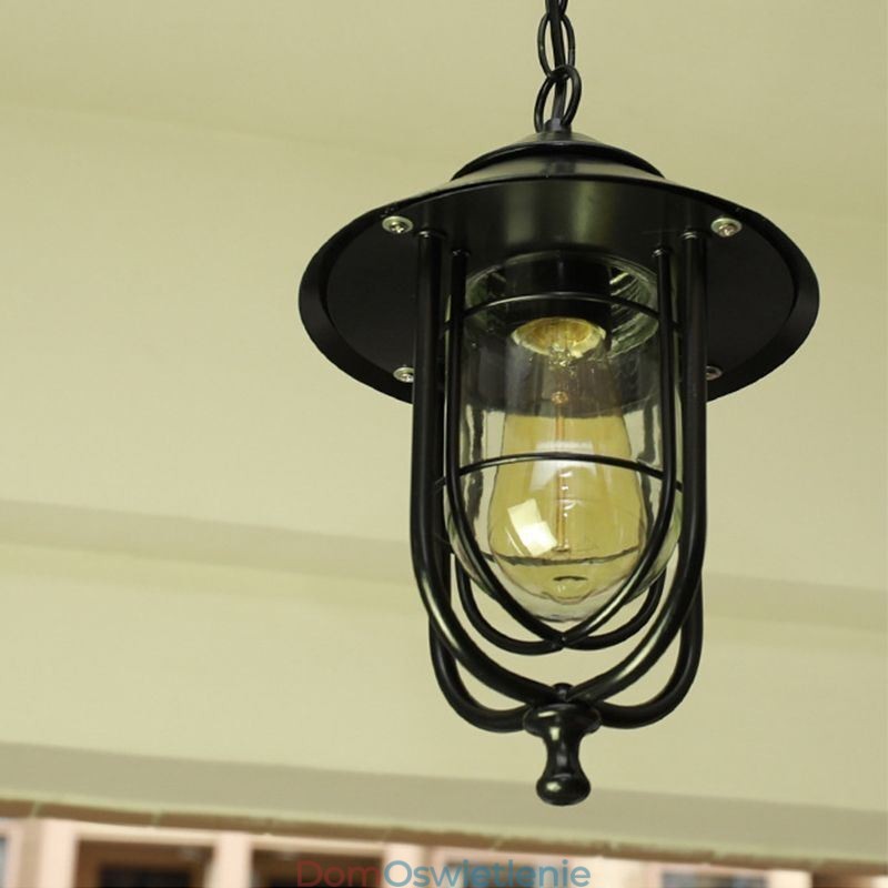 Amerykański retro zewnętrzny wodoodporny kształt klatki dla ptaków lampa wisząca ogród