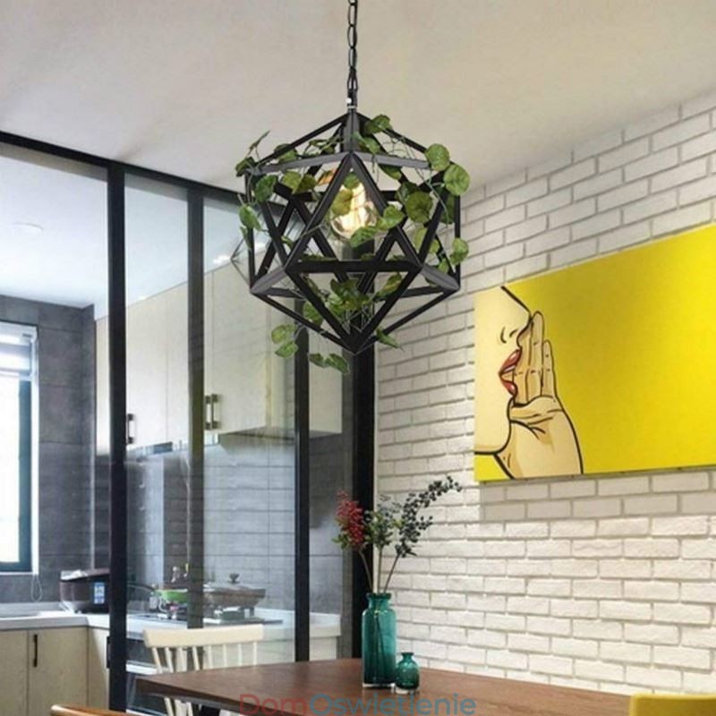 Industrialna lampa wisząca w stylu vintage, lampa wisząca w kształcie klatki dla ptaków