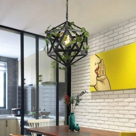 Industrialna lampa wisząca w stylu vintage, lampa wisząca w kształcie klatki dla ptaków