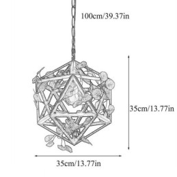 Industrialna lampa wisząca w stylu vintage, lampa wisząca w kształcie klatki dla ptaków