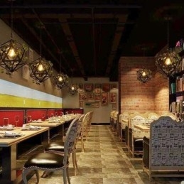 Industrialna lampa wisząca w stylu vintage, lampa wisząca w kształcie klatki dla ptaków