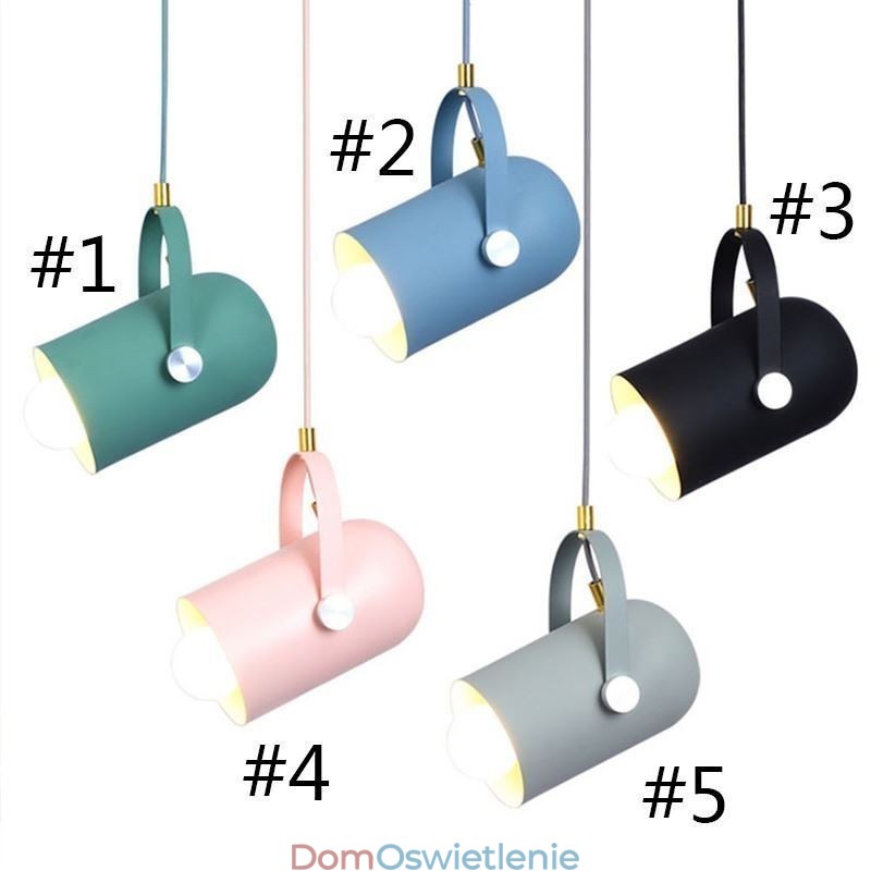 Nordic Kolorowa lampa wisząca Macaron Pojedyncza lampa wisząca