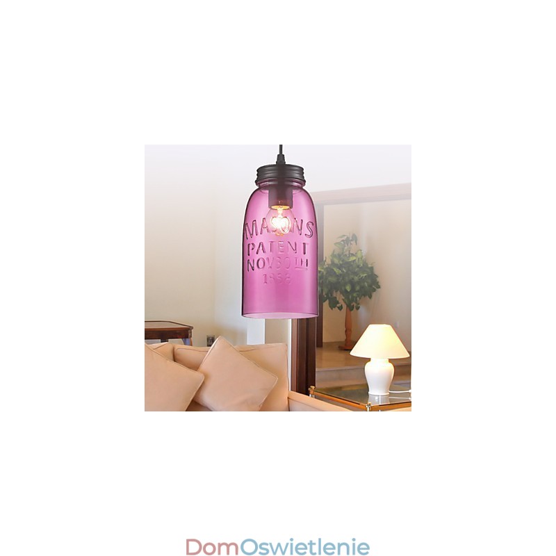 1-punktowa nowoczesna lampa wisząca ze szkła w przezroczystym kształcie bańki