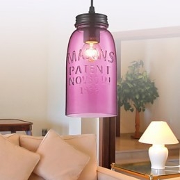 1-punktowa nowoczesna lampa wisząca ze szkła w przezroczystym kształcie bańki