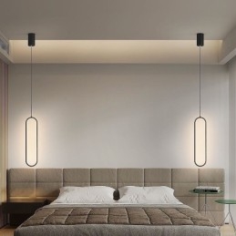 Nowoczesna lampa wisząca Minimalistyczna lampa wisząca owalna