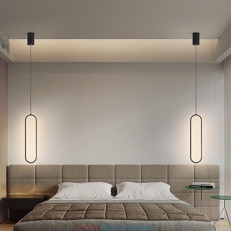 Nowoczesna lampa wisząca Minimalistyczna lampa wisząca owalna