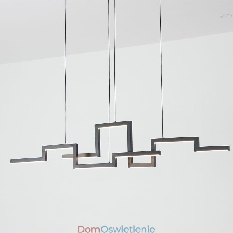Nowoczesna lampa wisząca akrylowa czarna żyrandol