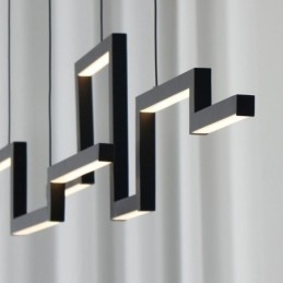 Nowoczesna lampa wisząca akrylowa czarna żyrandol