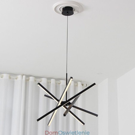 Nowoczesna lampa wisząca, ściemniana, czarna lampa sufitowa Nowoczesna lampa wisząca, ściemniana, czarna lampa sufitowa