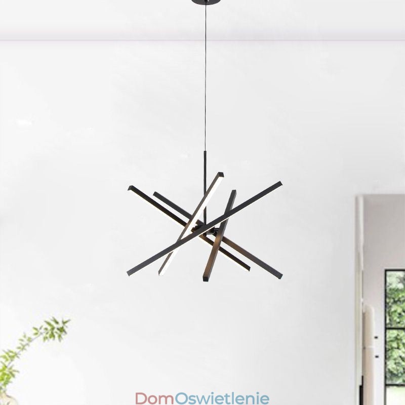 Nowoczesna lampa wisząca, ściemniana, czarna lampa sufitowa