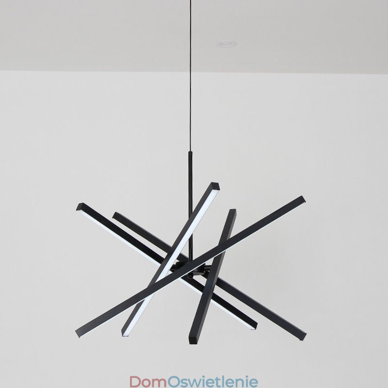 Nowoczesna lampa wisząca, ściemniana, czarna lampa sufitowa