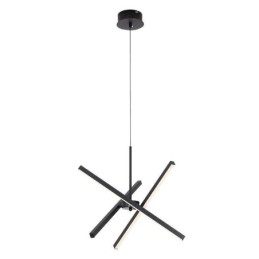 Nowoczesna lampa wisząca, ściemniana, czarna lampa paskowa