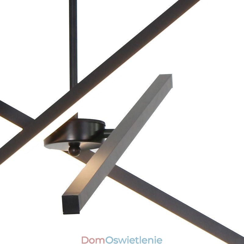 Nowoczesna lampa wisząca, ściemniana, czarna lampa paskowa