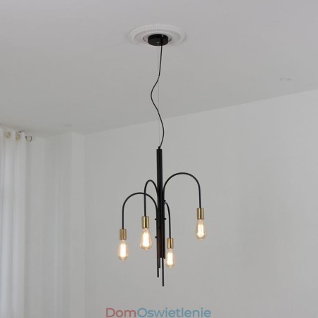 Nowoczesny żelazny żyrandol, prosta lampa wisząca z żelaza Nowoczesny żelazny żyrandol, prosta lampa wisząca z żelaza