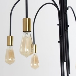 Nowoczesny żelazny żyrandol, prosta lampa wisząca z żelaza