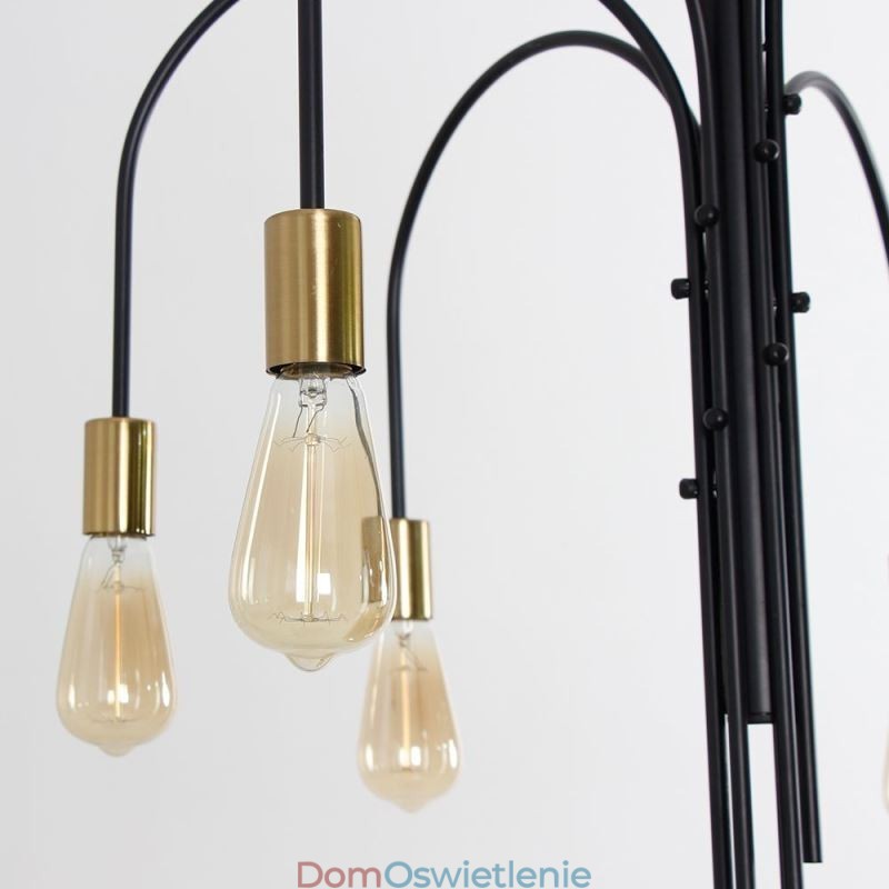 Nowoczesny żelazny żyrandol, prosta lampa wisząca z żelaza