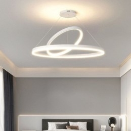 Nowoczesna lampa wisząca w kształcie okręgu, pierścienie akrylowe, lampa wisząca