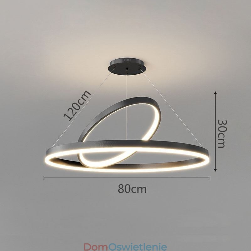 Nowoczesna lampa wisząca w kształcie okręgu, pierścienie akrylowe, lampa wisząca
