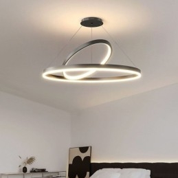 Nowoczesna lampa wisząca w kształcie okręgu, pierścienie akrylowe, lampa wisząca