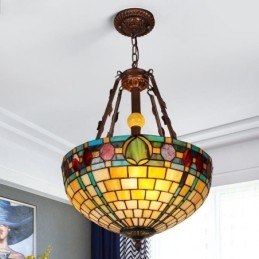 Wisząca lampa witrażowa dekoracyjna lampa wisząca