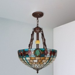 Wisząca lampa witrażowa dekoracyjna lampa wisząca
