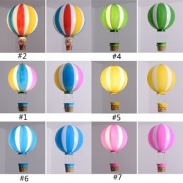 Kolorowa lampa wisząca z balonu na gorące powietrze, akrylowa dekoracja świetlna