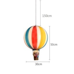 Kolorowa lampa wisząca z balonu na gorące powietrze, akrylowa dekoracja świetlna