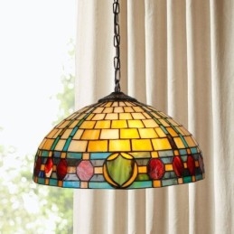 Wisząca lampa witrażowa Vintage wisząca lampa