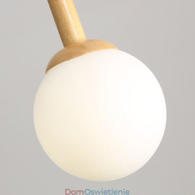 Japońska Drewniana Lampa Wisząca Nordic Glass Hanging Lamp