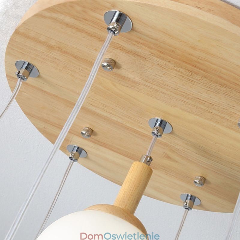Japońska Drewniana Lampa Wisząca Nordic Glass Hanging Lamp