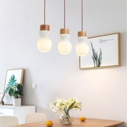 Japońska szklana lampa wisząca, kreatywna dekoracja, wisząca lampa