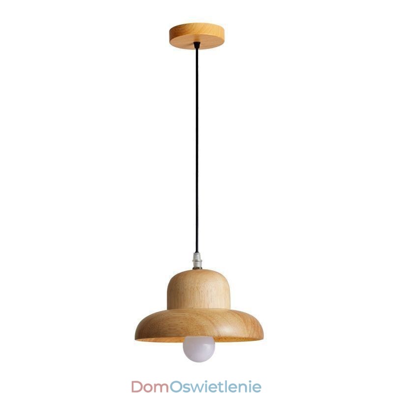 Japońska lampa wisząca z drewna, lampa wisząca w kształcie kapelusza