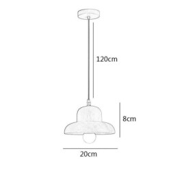 Japońska lampa wisząca z drewna, lampa wisząca w kształcie kapelusza